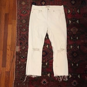 Madewell Cali Boot Cut jeans in white